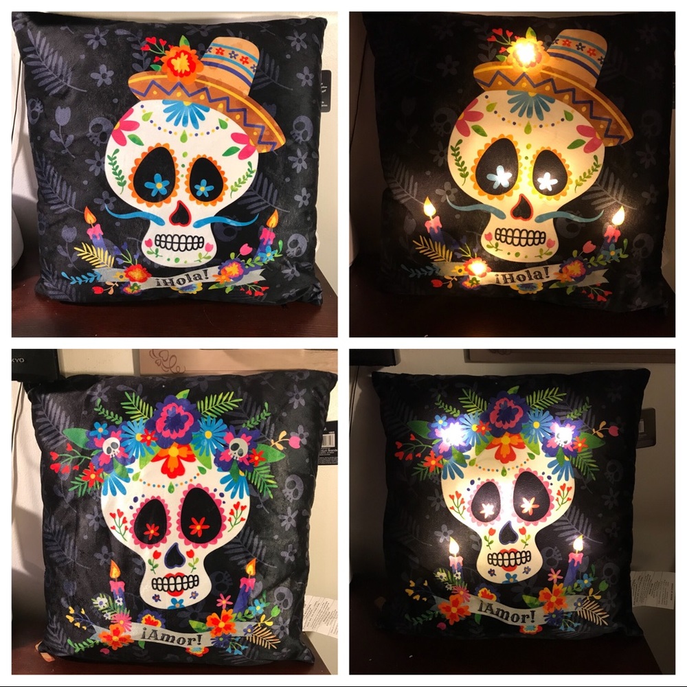 Sugar Skull LED Pillows (2)
